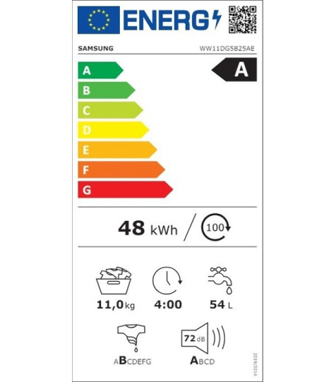 Πλυντήριο Ρούχων Samsung WW11DG5B25AELE 11 kg Α -10%
