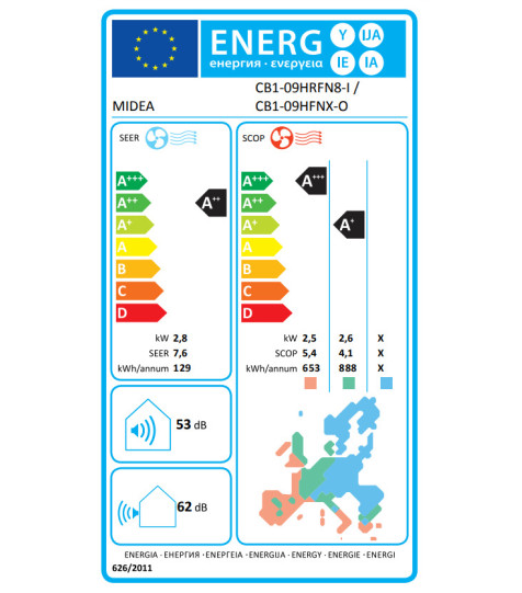 A/C Midea Breezeless E CB1-12HRFN8\12HFNX 12000 Btu