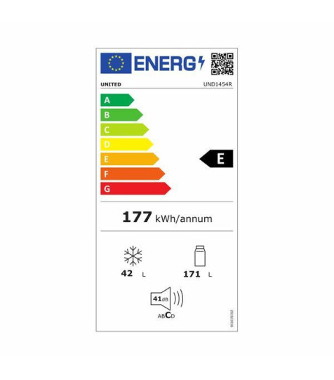 Ψυγείο Δίπορτο United UND1454R Λευκό