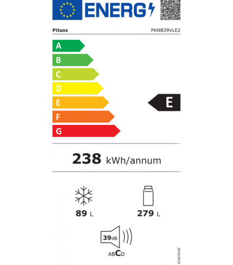 Ψυγειοκαταψύκτης Pitsos PKNB39VLE2 Inox E 