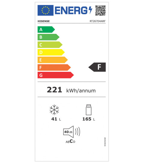 Ψυγείο Hisense RT267D4ARF Κόκκινο