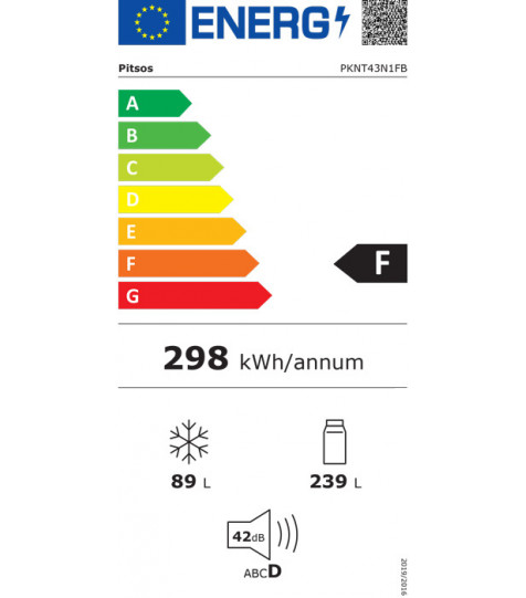 Ψυγείο Pitsos PKNT43N1FB Inox F 